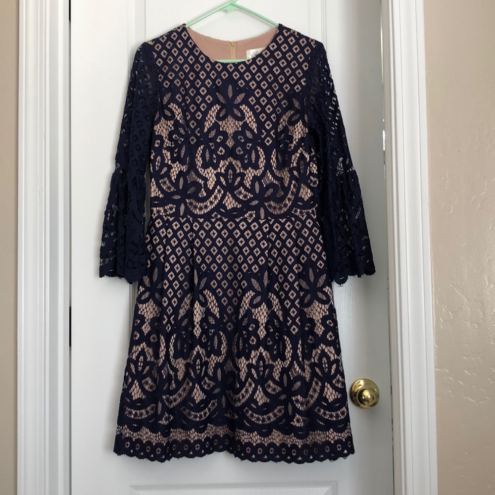 Eyelash Lacey Navy dress